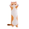 thumbnail image 2 of Largo Lindo Almohada de peluche diseño de gato, Juguete Muñeca cojín Regalos Brown 50cm Zulema Gato almohada peluche juguetes, 2 of 8