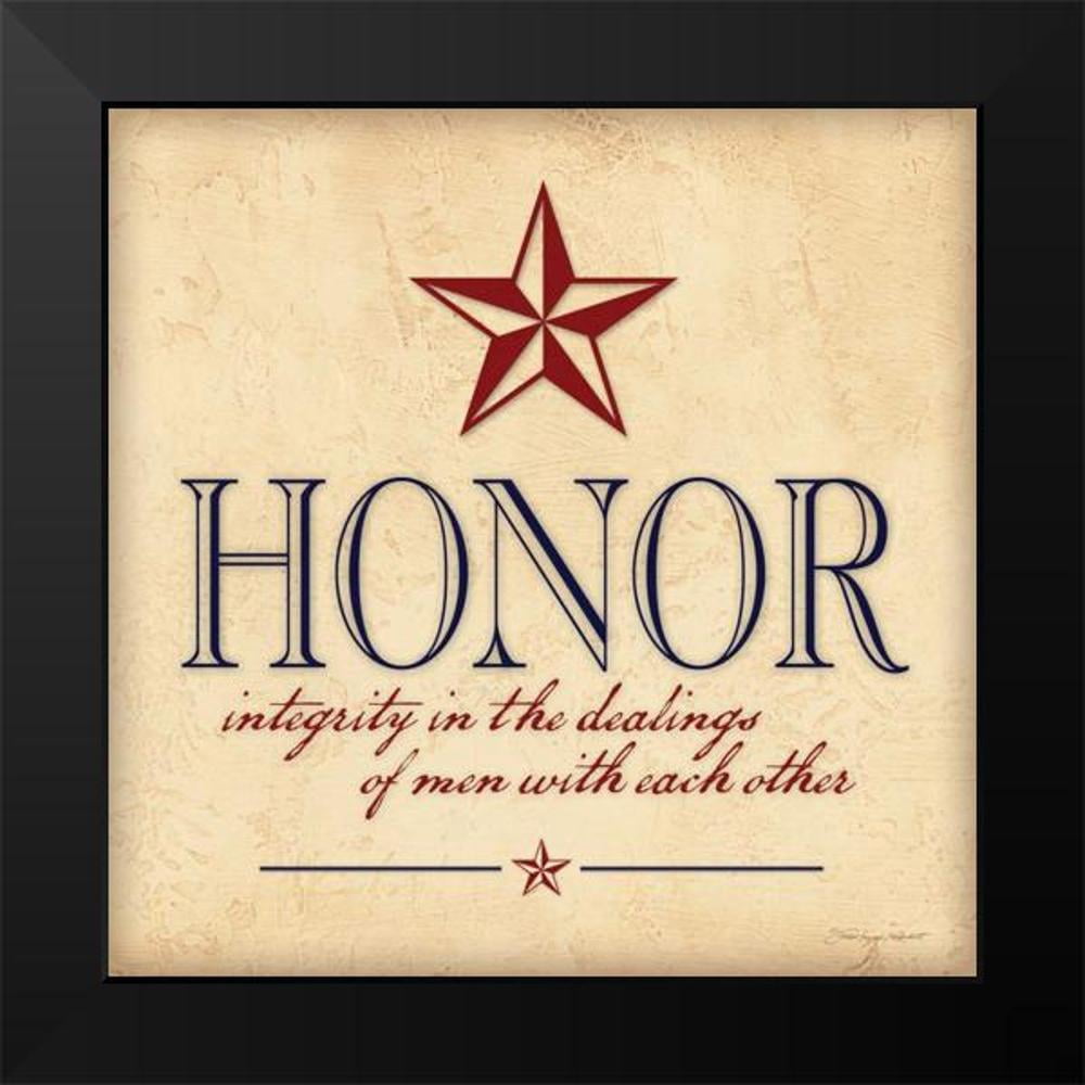 Marrott, Stephanie 12x12 Black Modern Framed Museum Art Print Titled - Honor