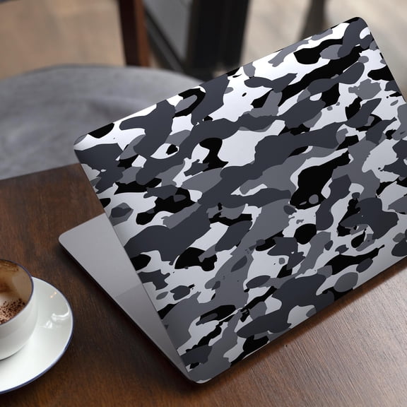 DesignSkinz Traditional Black & White Camo Full-Body Skin Decal Wrap Cover for MacBook 12" Retina (A1534)