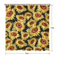 thumbnail image 5 of Waterproof Cute Sunflower Colorful Shower Curtain 72x72 Inch Boho Style Polyester Unique Shower Curtain for Bathroom Hotel Home Decor with 12 Plastic Hooks, 5 of 5