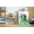 thumbnail image 2 of Ahgly Company Machine Washable Indoor Square Transitional Green Area Rugs, 7' Square, 2 of 7