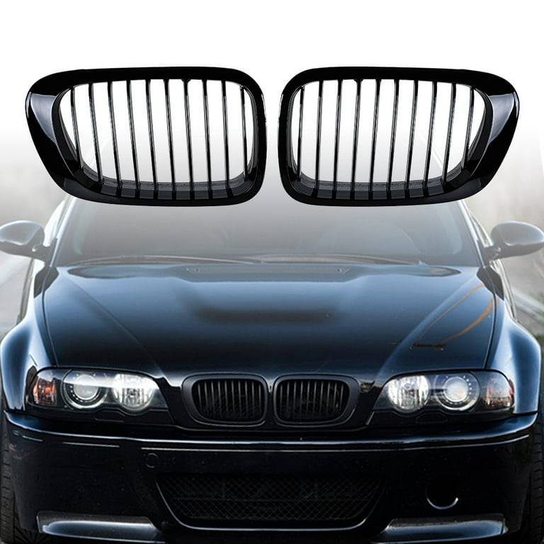 Matte Black Single Slat Kidney Grille For 1982-1994 BMW E30 325i 318i M3 - Direct OEM Replacement