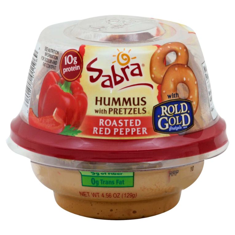Sabra To Go Roasted Red Pepper Hummus with Pretzel Crisps, 3.5 Ounce