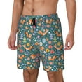 thumbnail image 2 of Balery Foxes and Birds in Forest Mens Swim Trunks Swim Shorts for Men Quick Dry Inseam Beach Shorts with Compression Liner Pocket-3X-Large, 2 of 9