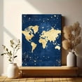 thumbnail image 6 of Gold Foil World Map Canvas Print/Decorative Painting， Suitable for Living Room， Bedroom， Office， Study， and TravelThemed Spaces., 6 of 8