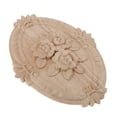 thumbnail image 3 of Unpainted Wood Applique Onlay European Furniture Decorations Crafts - Wood, 30x22cm, 3 of 6