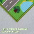 thumbnail image 5 of Kids Carpet Car Play Rug for Playroom, Play Rugs Town City Road Map Rug, Extra Large Boys Kids Car Track Carpet for Playroom, Bedroom, Living Room, Green 150X100 CM, 5 of 5