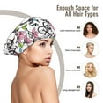 thumbnail image 6 of Eiffel Tower Retro pink Silk Bonnet for Sleeping Women Men, Adjustable Elastic Satin Bonnet Bonnet for Sleeping, Soft Similar Silk Curly Cuteness Hair Bonnet for Sleeping, 6 of 7