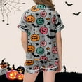 thumbnail image 4 of Silk Pajamas Girls Button Down Tops Set Classic Pajamas Set Halloween prints Christmas Girls Pajamas 12-13 Years, 4 of 4