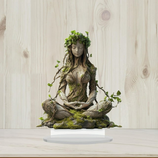 Signo de mujer de árbol plano,Artesanía decorativa de la diosa guardiana del árbol en 2D,Letrero decorativo de mujer árbol,colección bohemia,Obra de arte decorativa acrílica,regalo de