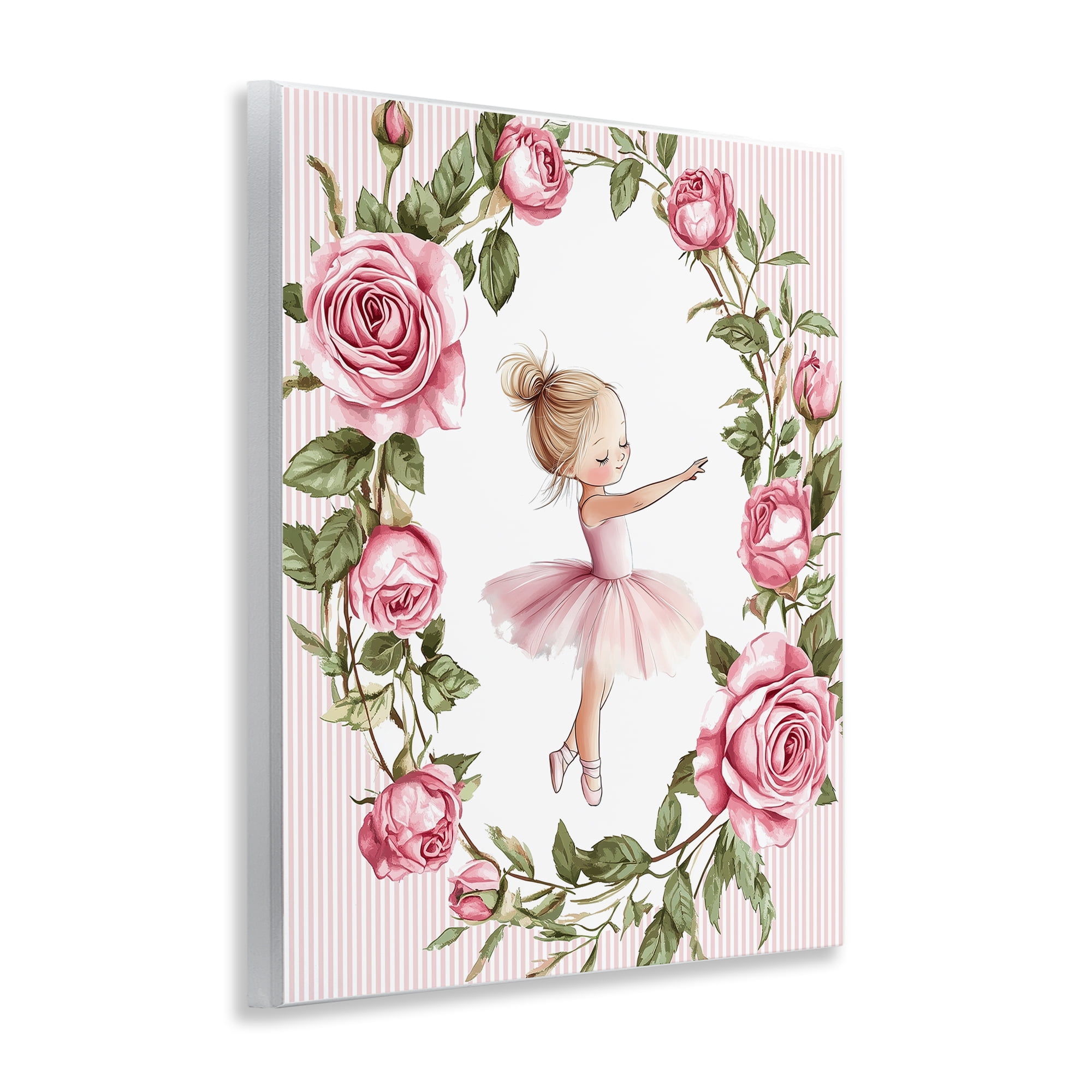 Stupell Industries Little Rose Dance Ballerina Wall Plaque Art, design by Christine Simpson Art