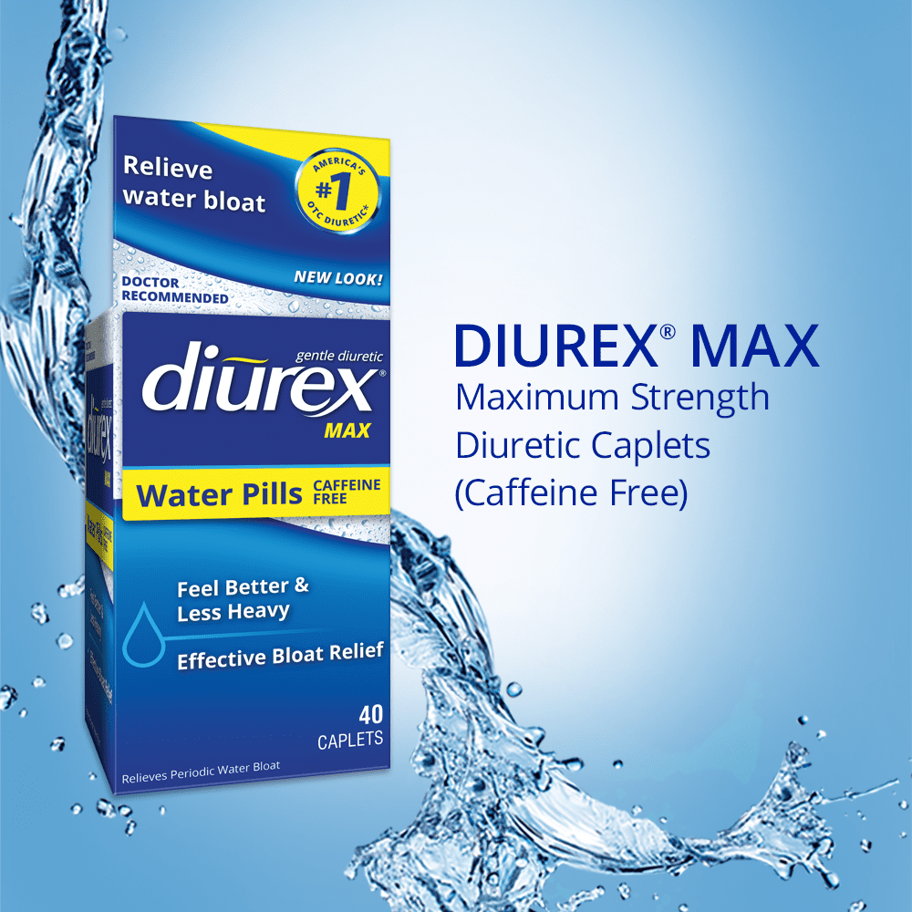 Diurex Max Water Pills - Maximum Strength Caffeine Free Diuretic - Relieve Water Bloat - 40 ct - Walmart.com - Walmart.com Diurex Max Water Pills - Maximum Strength Caffeine Free Diuretic - Relieve Water Bloat - 40 ct - Walmart.com - Walmart.com
