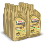 Castrol 06112 POWER 1 4T 10W-40 Synthetic Motorcycle Oil, 1 Quart Bottle, 6 Pack