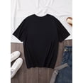 thumbnail image 2 of SHESIINN Letter Print T-shirt, Short Sleeve Crew Neck Casual Top, Women's Clothing, 2 of 9