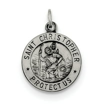 Sterling Silver St. Christopher Medal (20 X 15) Made In United States qc462