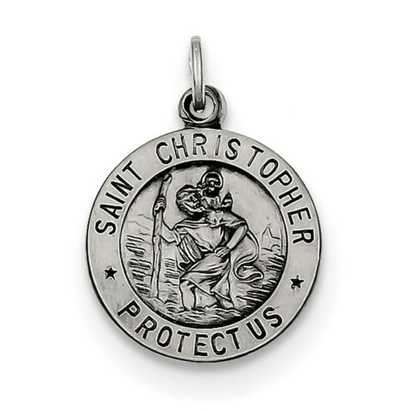 Sterling Silver St. Christopher Medal (20 X 15) Made In United States qc462