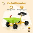 thumbnail image 3 of Gymax Kids Ride-On Sand Dumper Outdoor Sandbox Toy w/ Controllable Shovel & 4 Wheels, 3 of 10