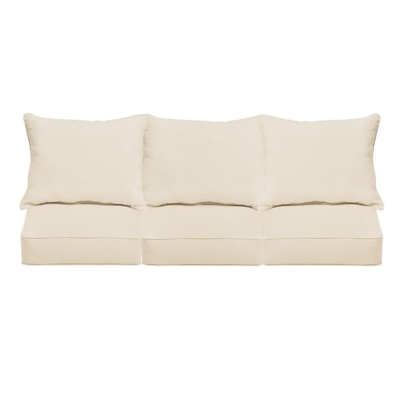 Ivory Indoor, Outdoor Deep Seating Sofa Set, Corded