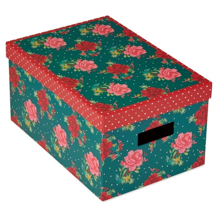 American Greetings, Christmas Gift Box, Rose Design (1-Count)