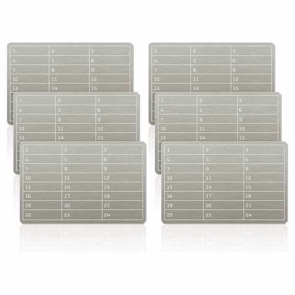 6pcs Plates Stainless Steel Wallet Crypto Cryptocurrency Storage Crypto Wallet for Bitcoin Hardware Cold Backup