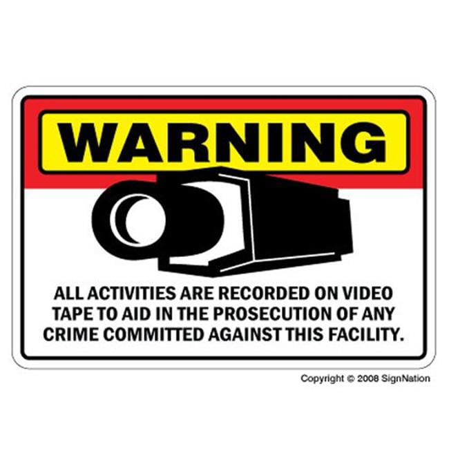 8 STYLES 50 CAMERA WARNING SIGNS HIDDEN FAKE DUMMY & 50 FREE DECALS/STICKERS 