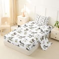 thumbnail image 2 of Erosebridal Wild Donkey Twin Sheet Sets,Rustic Plant Flowers Bedding For Boys Teens 3-Piece, 2 of 6
