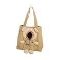 thumbnail image 4 of Bolsa de hombro de lona para mascotas, bolso de mano con forma de oso de dibujos animados, portador de gato suave Yuyangstore Portador de gatos, 4 of 8
