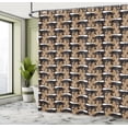 thumbnail image 4 of Ambesonne Black Bear Shower Curtain, Animals Playing Violin, 69"Wx84"L, Sand Brown Dark Grey, 4 of 4