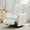 White, variant on 37" Swivel Gliding Modern Accent Chair, Comfy Reading Chair with Linen Material, Modern Minimalist Sofa Chair with Thick Padding for indoor leisure spaces, Oatmeal