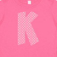 thumbnail image 4 of Inktastic Pink and White Polka Dots Letter K Boys or Girls Baby T-Shirt, 4 of 5