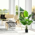 thumbnail image 2 of Costway 4FT Artificial Monstera Deliciosa Plant Palm Tree Indoor Outdoor, 2 of 7