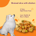 thumbnail image 6 of Tender Touch Chicken Wrapped Okra Dog Treats, Healthy Chews with Real Chicken and Vegetables, High-Protein & Grain-Free Snack, 1.76 Pound, 6 of 9