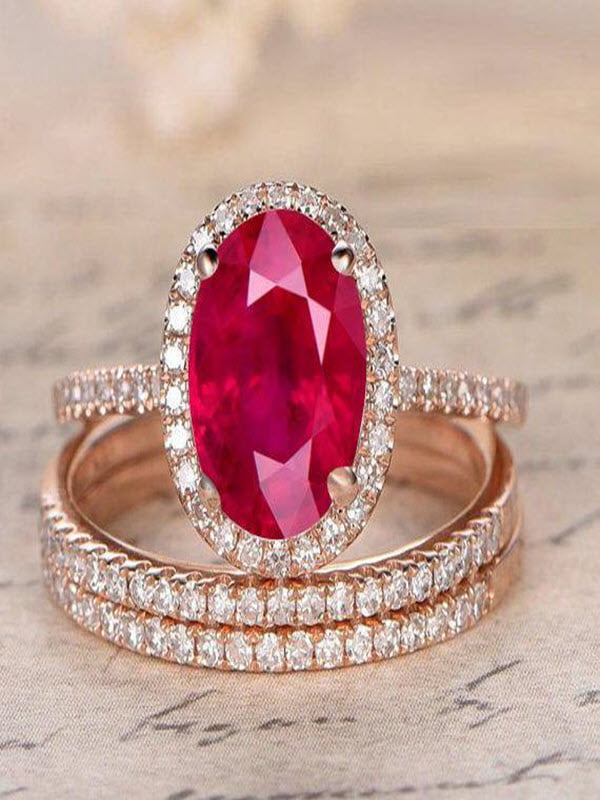 Limited Time Sale: 2 Carat Red Ruby (oval cut Ruby) and Diamond ...