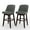 Gray, variant on Tolead 30" Upholstered Swivel Counter Bar Stools with Back and Wood Legs - Set of 2, Beige