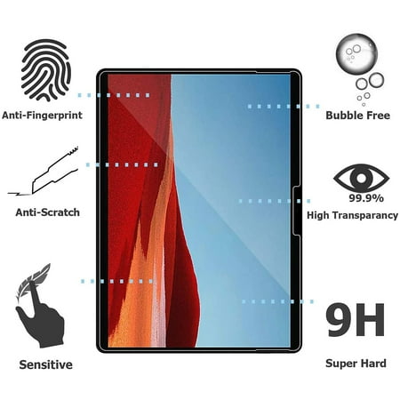 Techprotectus - Tempered Glass Screen Protector for Microsoft Surface Pro 8 13 inch/Surface Pro X