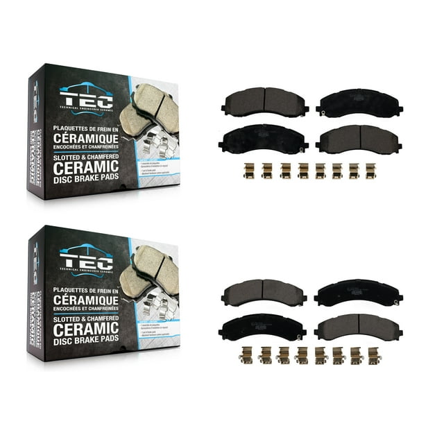 TEC Front Rear Ceramic Brake Pads Kit for Car 2019-2022 Ram 3500 with Dual Wheels KTC-100752