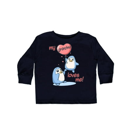 

Inktastic My Grandma Loves Me Gift Toddler Boy or Toddler Girl Long Sleeve T-Shirt