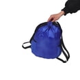 TAILTOSS Blue Drawstring Basketball Bag Oxford Fabric Large Storage for ...