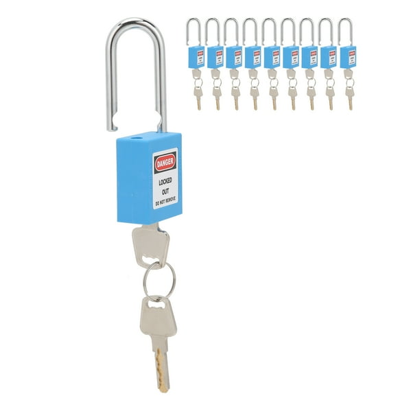 Bloqueo de Seguridad, Aislamiente de 1.5 Pulgadas 10 Conjunos Candado de Acero de Seguridad para Plantas de Energía Para Equipos Mecánicos