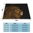 thumbnail image 4 of XMXT Throw Blanket, Lion Mane Hair Painting Machine Washable Blankets for Sofa, 80 x 60 inches Black, 4 of 9