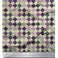 thumbnail image 1 of Soimoi Cotton Poplin Fabric Argyle Check Printed Fabric 1 Yard 42 Inch Wide, 1 of 3