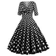thumbnail image 7 of Homenesgenics Summer Dresses for Women under $10 Women's Retro Court Style Mid Length Dress Cocktail Dress Black XL, 7 of 7