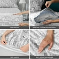 thumbnail image 7 of Lux Decor Collection Full-Size Bed Sheets Set, 6 Pc Bedding Set, Fitted, Flat Sheets, 4 Pillowcases - White Gray, 7 of 7