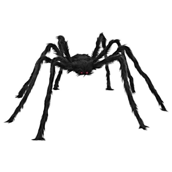Halloween Decorations Big Spider 6.5 Ft Black Soft Hairy Scary Fake Large Spider for Outdoor Yard Party Prank Prop Home Decor