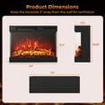 thumbnail image 6 of 24 Inches 3-Sided Glass Electric Fireplace Heater with Remote Control, 6 of 8