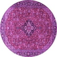 thumbnail image 1 of Ahgly Company Indoor Round Medallion Purple Traditional Area Rugs, 8' Round, 1 of 4