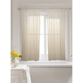 thumbnail image 3 of Beige Brown Ombre Curtains 54 Inch Length,Sheer Curtains for Bedroom Living Room Window Modern Abstract Art Gradient Aesthetics Rod Pocket Drapes Kitchen Curtains Small Half Window 42"x54" 2 Panels, 3 of 6
