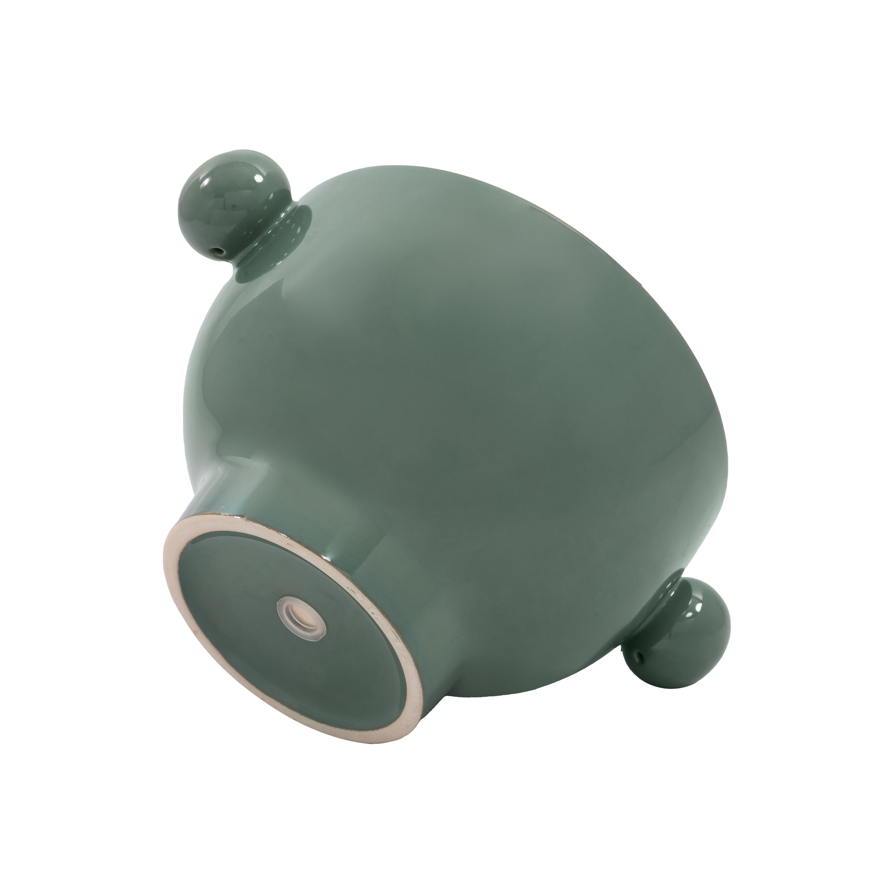 Beautiful 7" Soft Teal Handled Ceramic Planter by Drew Barrymore