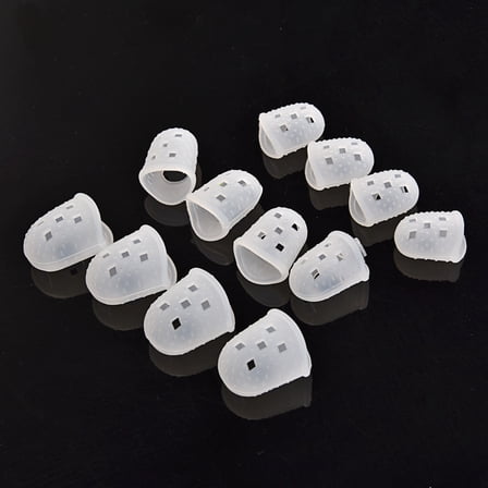 WHAMVOX 9 Pcs Finger Cots Easy to Apply Finger Protectors White