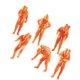 thumbnail image 4 of 6 piezas Figuras de modelo en miniatura Resina Mini People Modelas Figuras de bomberos para la decoración de la escena de bricolaje Diseño del diorama Altura de 2.8 cm, 4 of 8